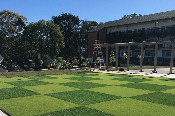 outdoor college synthetic grass
